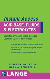 book LANGE Instant Access Acid-Base, Fluids, and Electrolytes