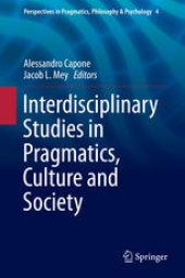 book Interdisciplinary Studies in Pragmatics, Culture and Society