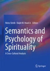 book Semantics and Psychology of Spirituality: A Cross-Cultural Analysis