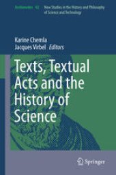 book Texts, Textual Acts and the History of Science