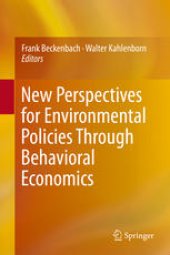 book New Perspectives for Environmental Policies Through Behavioral Economics