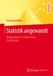 book Statistik angewandt: Datenanalyse ist (k)eine Kunst Excel Edition