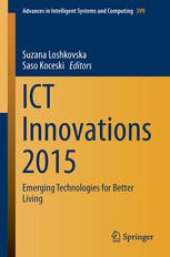 book ICT Innovations 2015: Emerging Technologies for Better Living