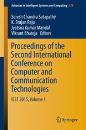 book Proceedings of the Second International Conference on Computer and Communication Technologies: IC3T 2015, Volume 1