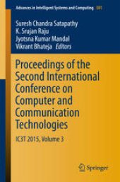 book Proceedings of the Second International Conference on Computer and Communication Technologies: IC3T 2015, Volume 3