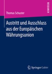 book Austritt und Ausschluss aus der Europäischen Währungsunion