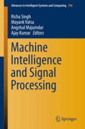 book Machine Intelligence and Signal Processing