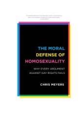 book Moral Defense of Homosexuality: Why Every Argument Against Gay Rights Fails