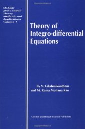 book Theory of Integro-Differential Equations
