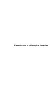 book L'aventure de la philosophie française : Depuis les années 1960