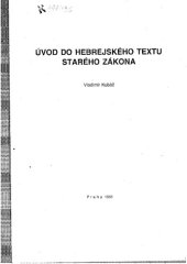 book Úvod do hebrejského textu Starého zákona