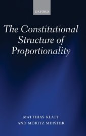 book The Constitutional Structure of Proportionality