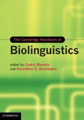 book The Cambridge Handbook of Biolinguistics