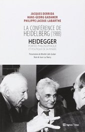 book La conférence de Heidelberg (1988): Heidegger