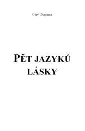 book Pět jazyků lásky