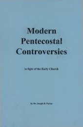 book Modern pentecostal controversies : in light of the early church