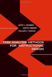 book Task Analysis Methods for Instructional Design