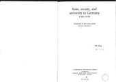 book State, society, and university in Germany : 1700-1914