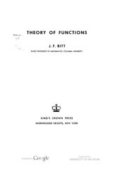 book Theory of Functions