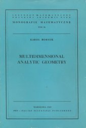 book Multidimensional analytic geometry