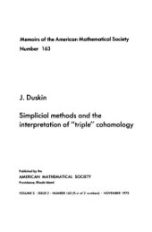 book Simplicial methods and the interpretation of triple cohomology