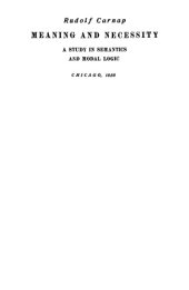 book Значение и необходимость. Исследование по семантике и модальной логике