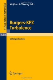 book Burgers-KPZ Turbulence: Göttingen Lectures