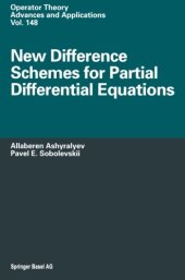 book New difference schemes for partial differential equations