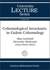 book Cohomological invariants in Galois cohomology