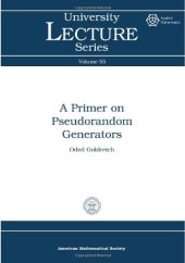 book A primer on pseudorandom generators