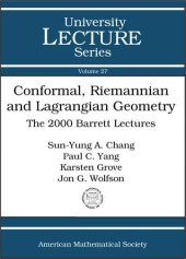 book Conformal, Riemannian and Lagrangian geometry