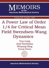 book A Power Law of Order 1/4 for Critical Mean Field Swendsen-wang Dynamics