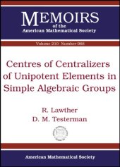 book Centres of centralizers of unipotent elements in simple algebraic groups