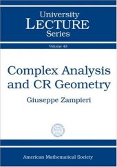 book Complex analysis and CR geometry