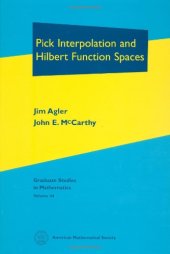 book Pick interpolation and Hilbert function spaces