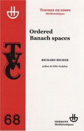 book Ordered Banach spaces