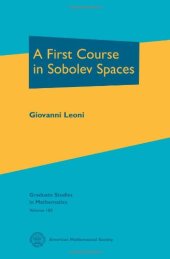 book A first course in Sobolev spaces