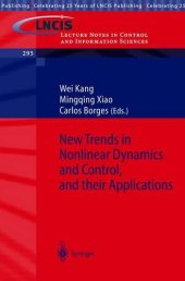 book New Trends in Nonlinear Dynamics and Control, and their Applications