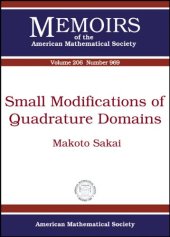 book Small modifications of quadrature domains