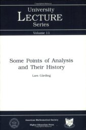 book Some points of analysis and their history