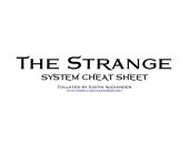 book The Strange: System Cheat Sheet