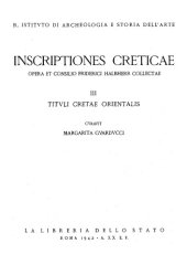 book Inscriptiones Creticae, Vol. III Tituli Cretae Orientalis