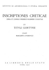 book Inscriptiones Creticae, Vol. IV Tituli Gortynii