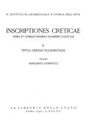 book Inscriptiones Creticae, Vol. II Tituli Cretae Occidentalis