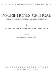 book Inscriptiones Creticae, Vol I Tituli Cretae Mediae Praeter Gortynios