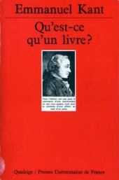 book Qu'est-ce qu'un livre ?