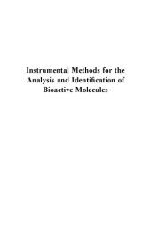 book Instrumental methods for the analysis and identification of bioactive molecules