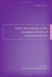 book Select Proceedings of the European Society of International Law: Third Volume: International Law 1989-2010: A Performance Appraisal: Cambridge, 2-4 September 2010