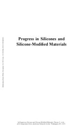 book Progress in silicones and silicone-modified materials