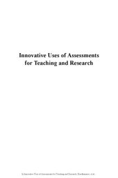 book Innovative uses of assessments for teaching and research